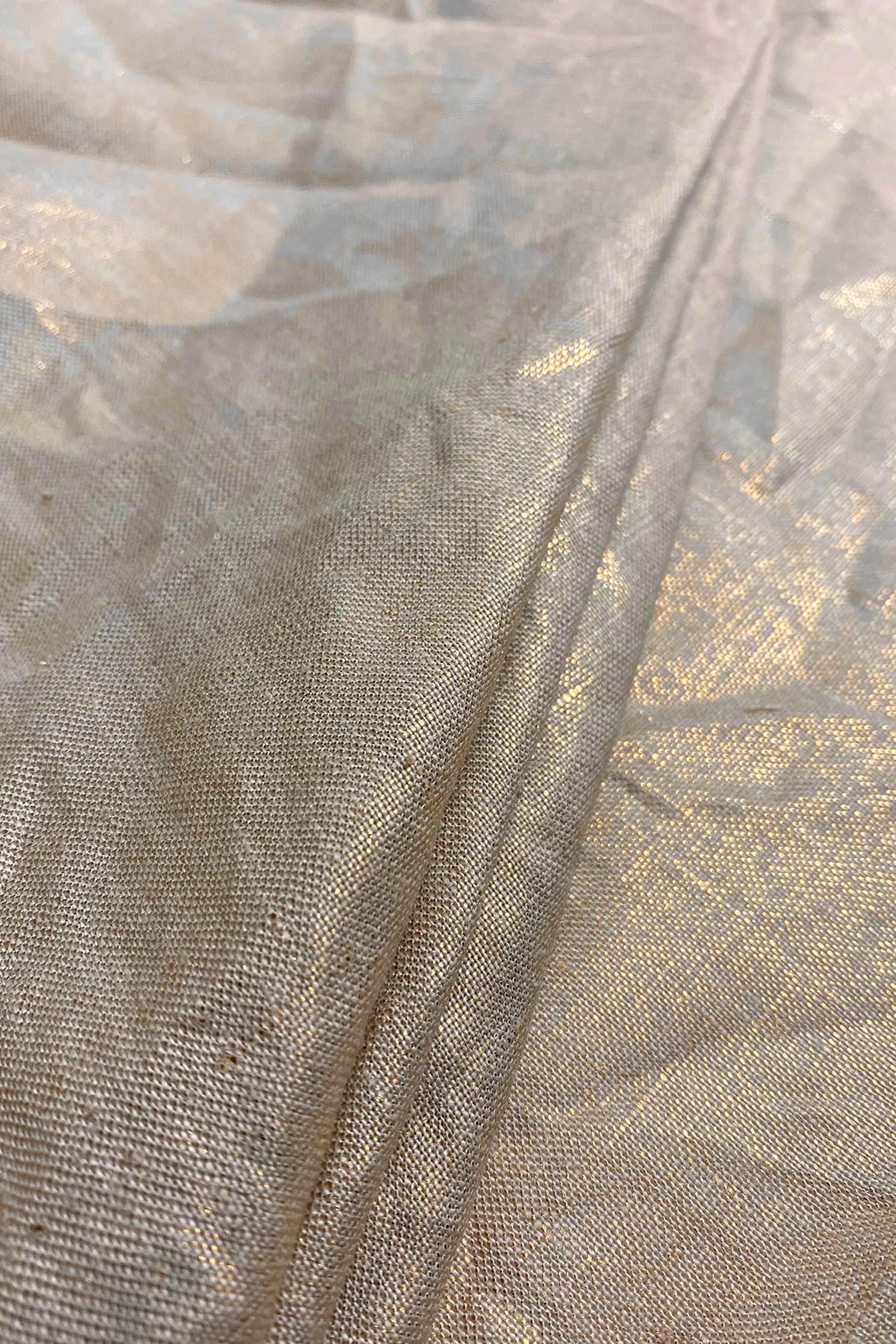 Light Gold Foil Metallic Linen