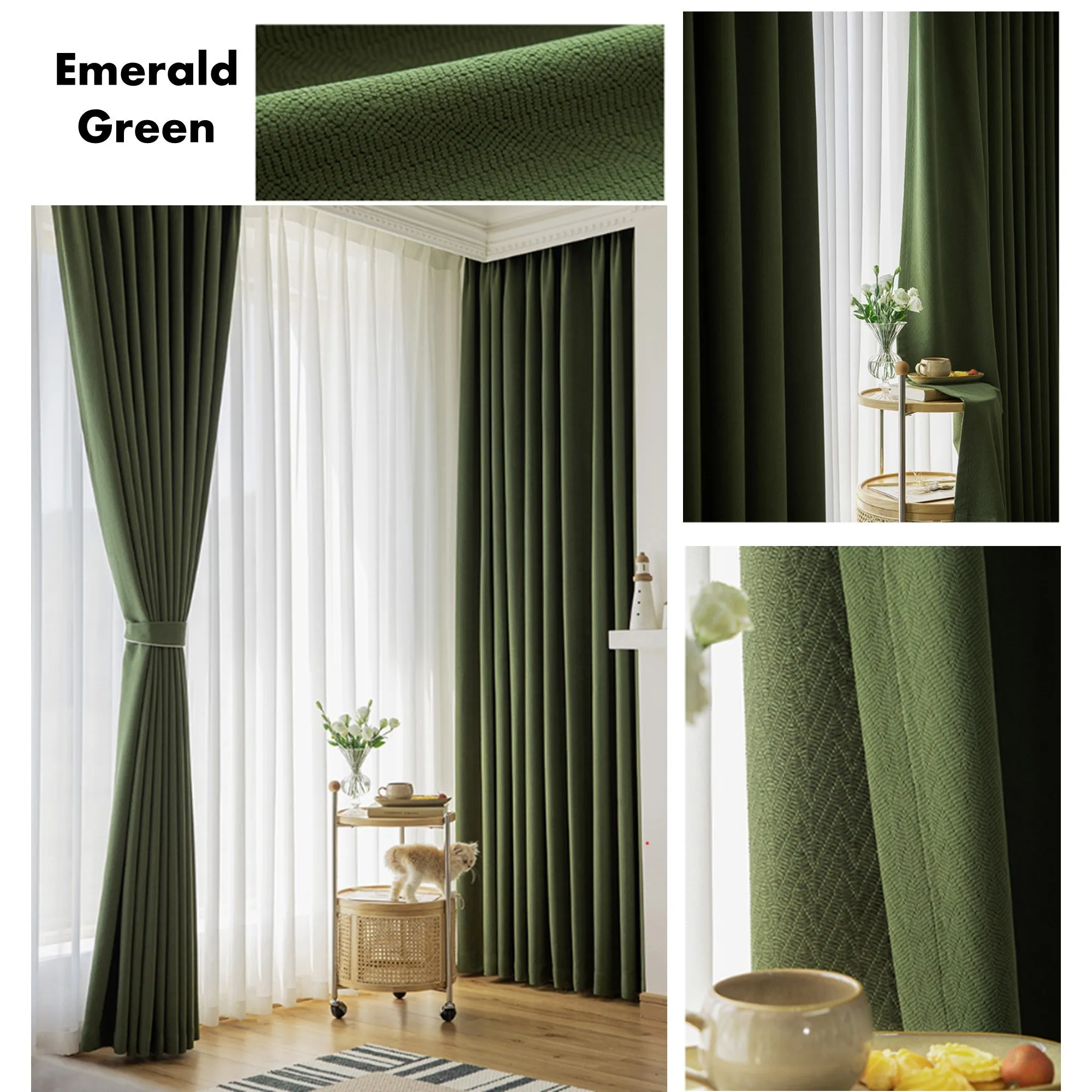 Lisse Textured Window Curtains Drapery