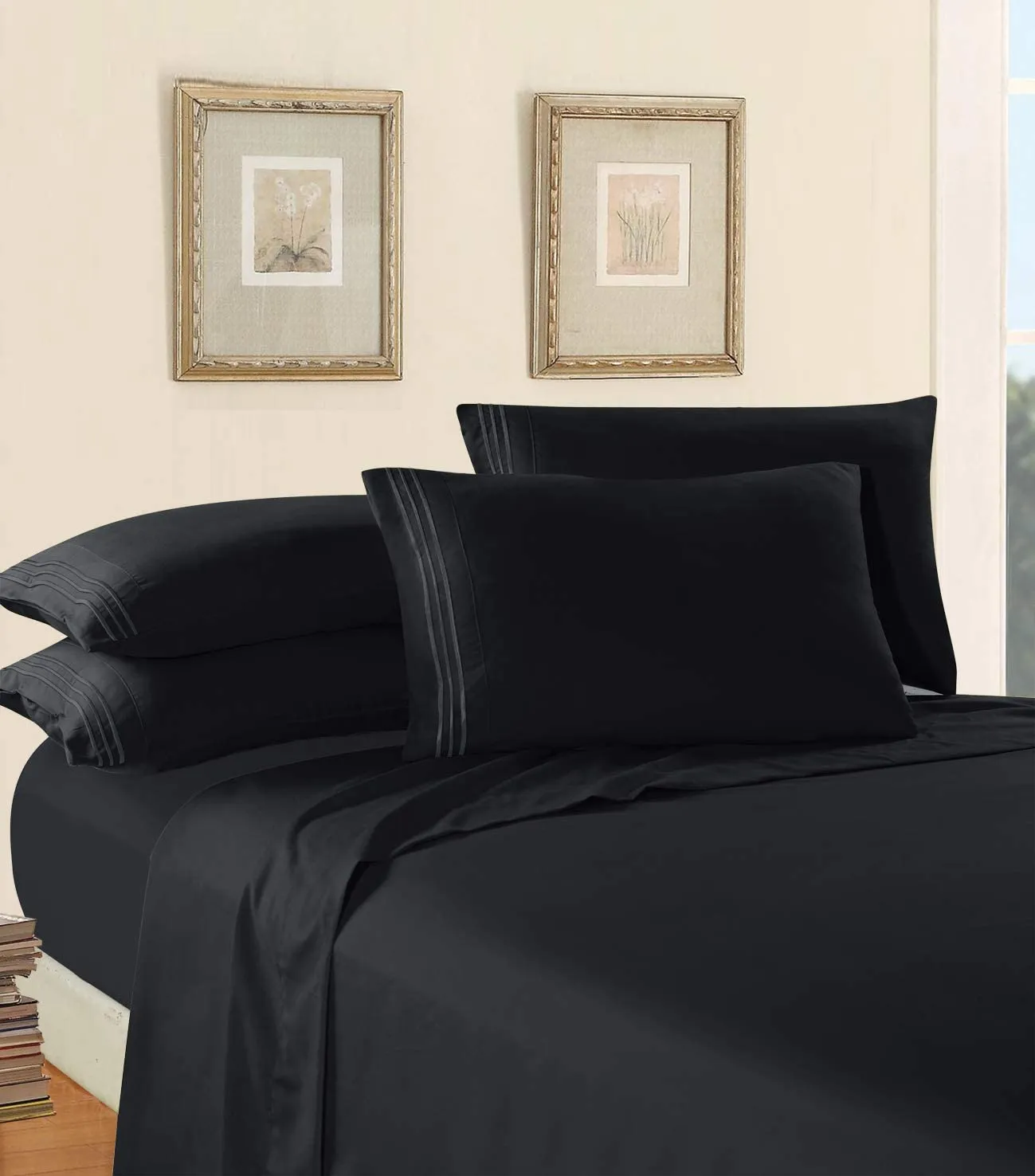 Luxury Soft 1500 Thread Count Egyptian 4 pcs Premium Quality Wrinkle Resistant Coziest Bedding Set Deep Pockets Queen