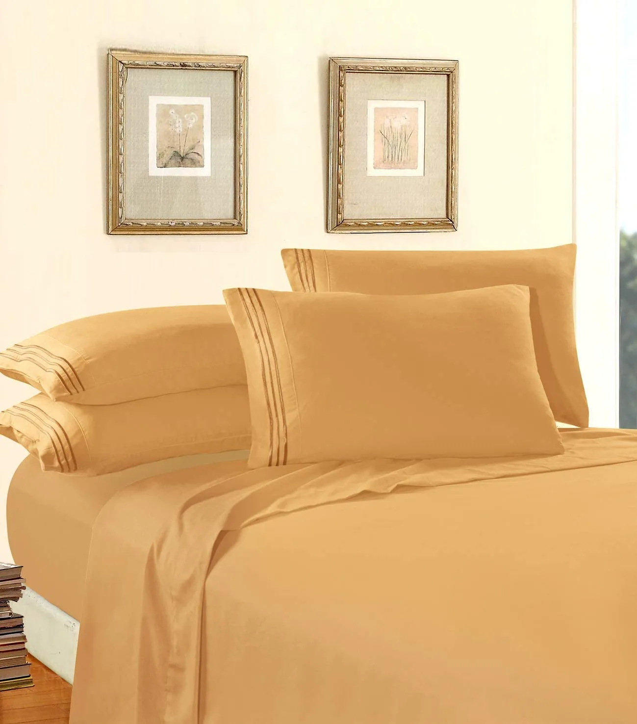 Luxury Soft 1500 Thread Count Egyptian 4 pcs Premium Quality Wrinkle Resistant Coziest Bedding Set Deep Pockets Queen