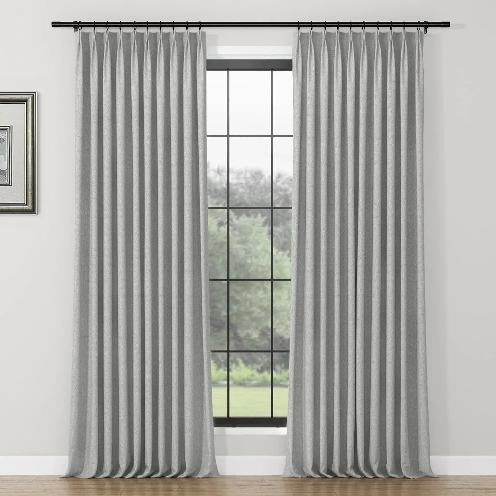 Lydia Rove Jacquard Curtain Pleated