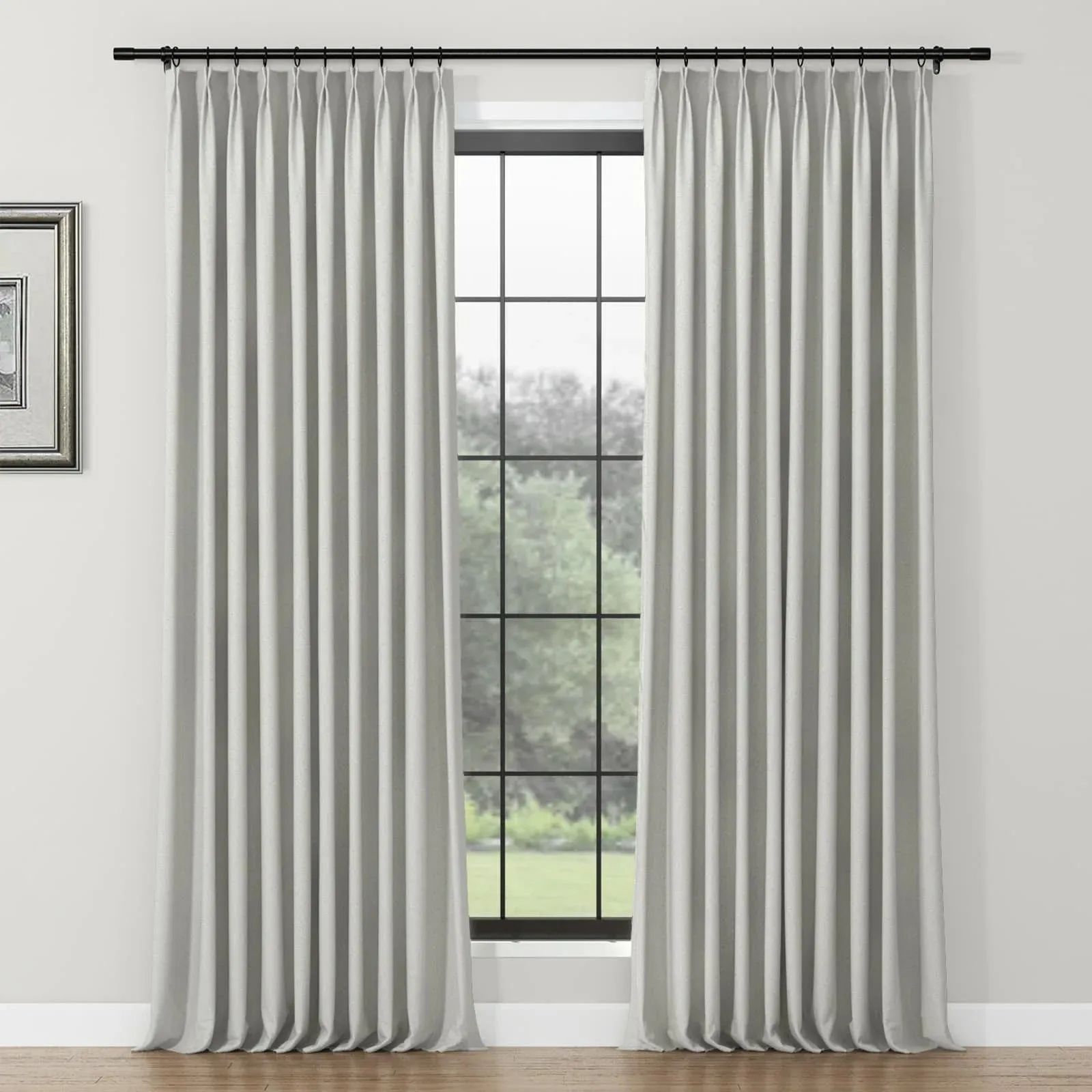 Lydia Rove Jacquard Curtain Pleated