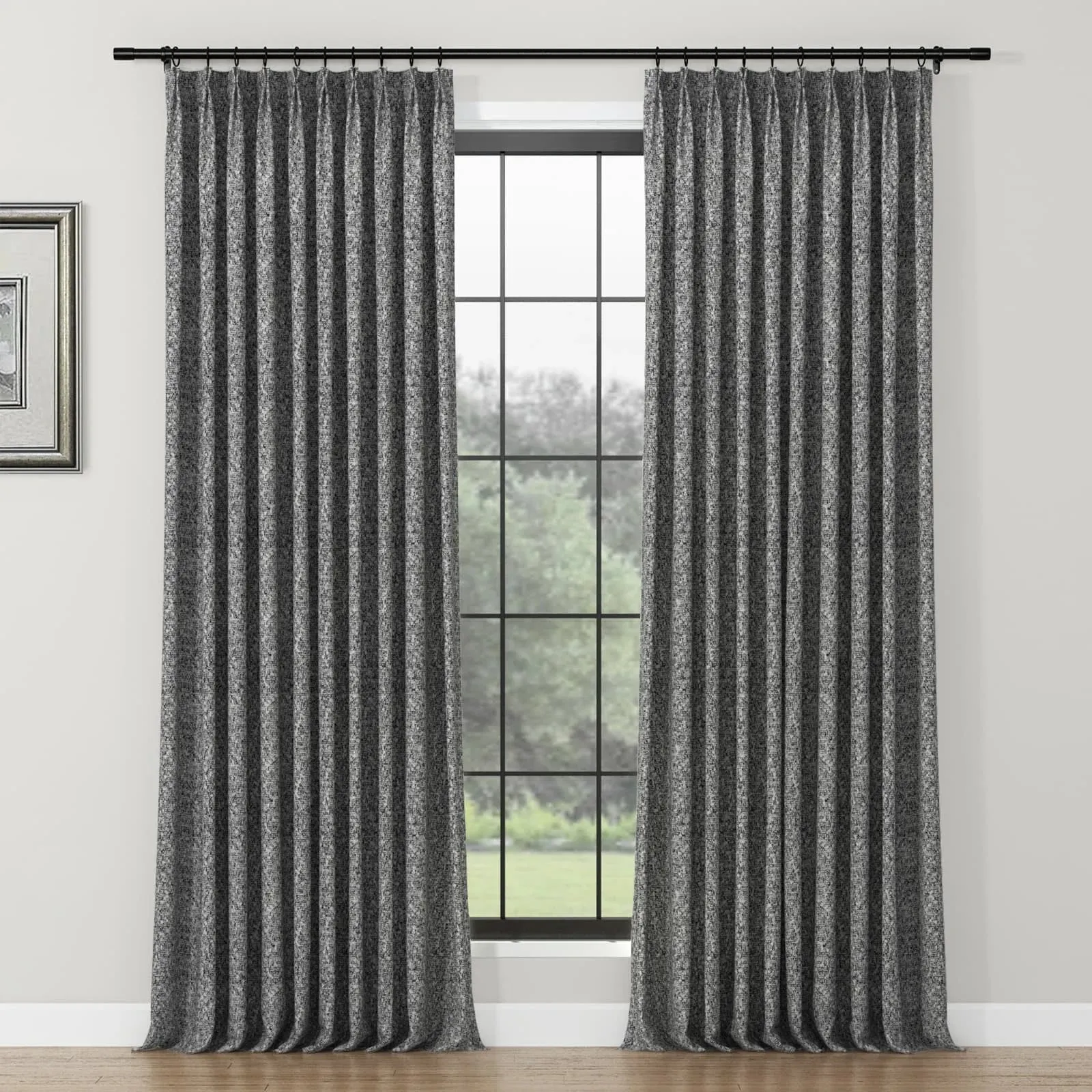 Lydia Rove Jacquard Curtain Pleated