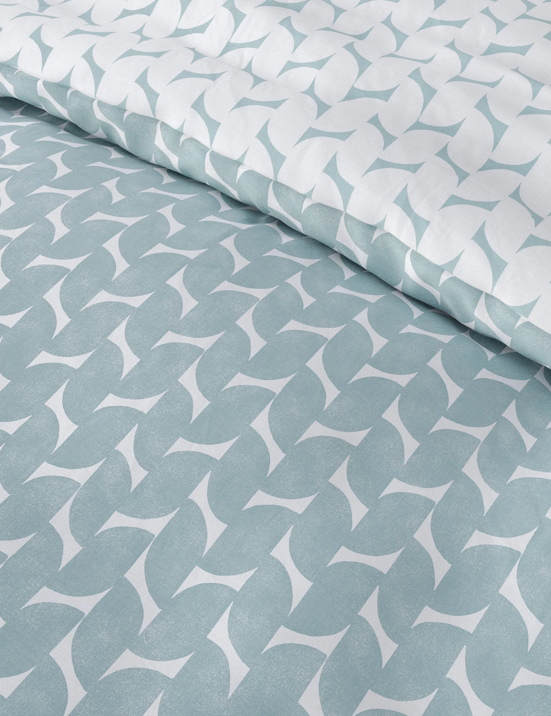 Marks & Spencer Geometric Cotton Blend Bedding Set