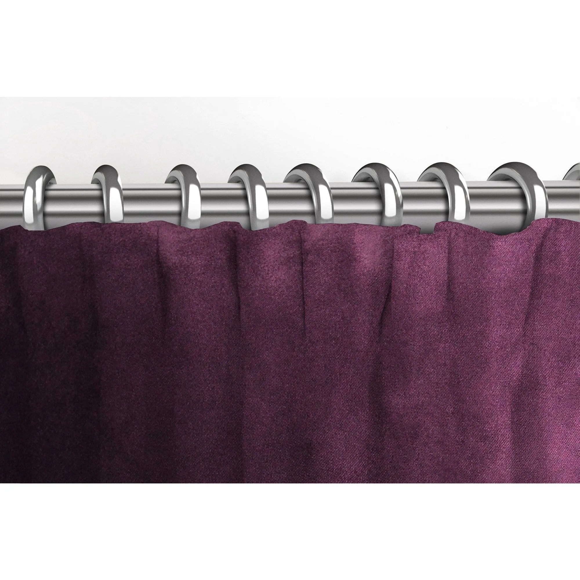 Matt Aubergine Purple Velvet Curtains