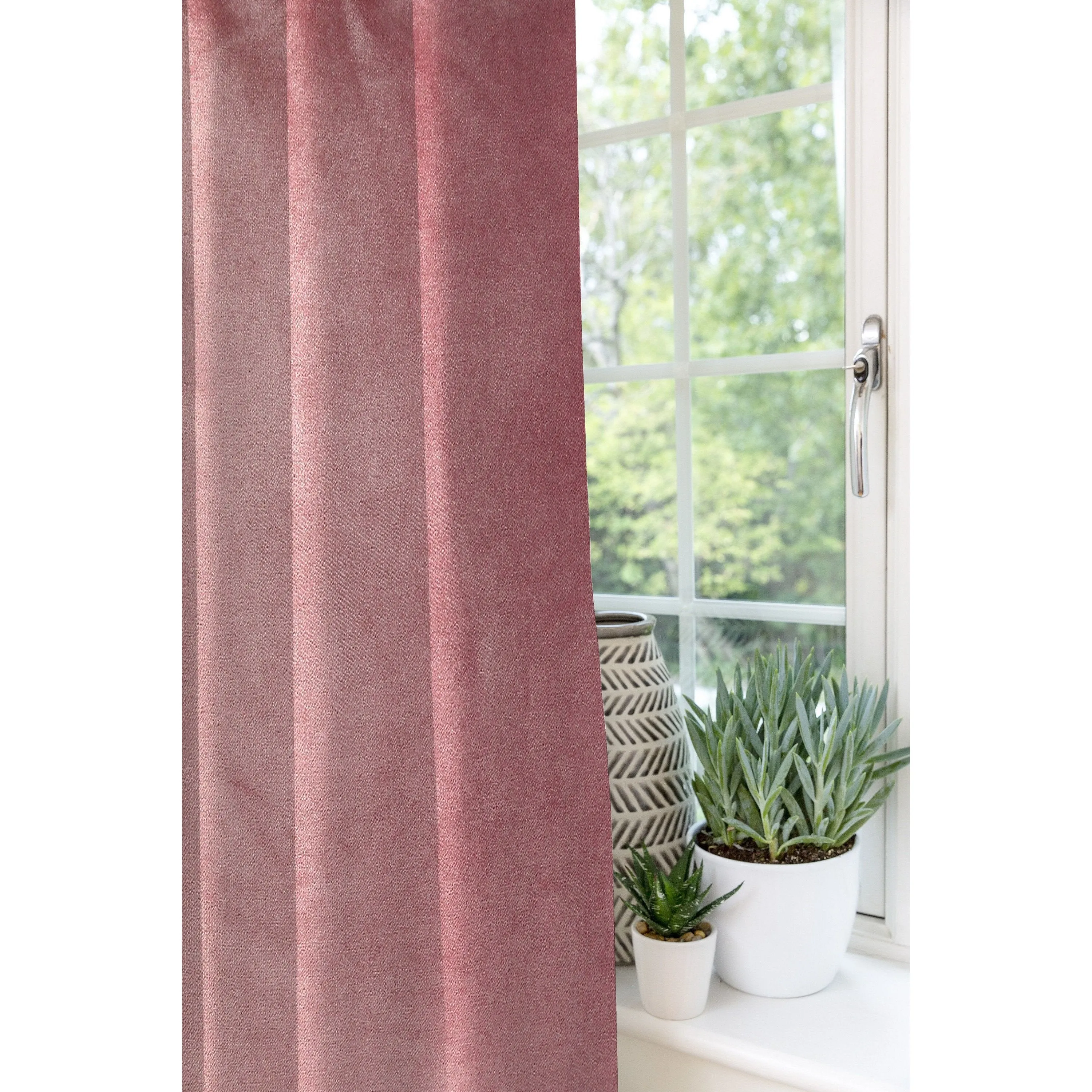 Matt Blush Pink Velvet Curtains