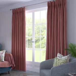 Matt Blush Pink Velvet Curtains