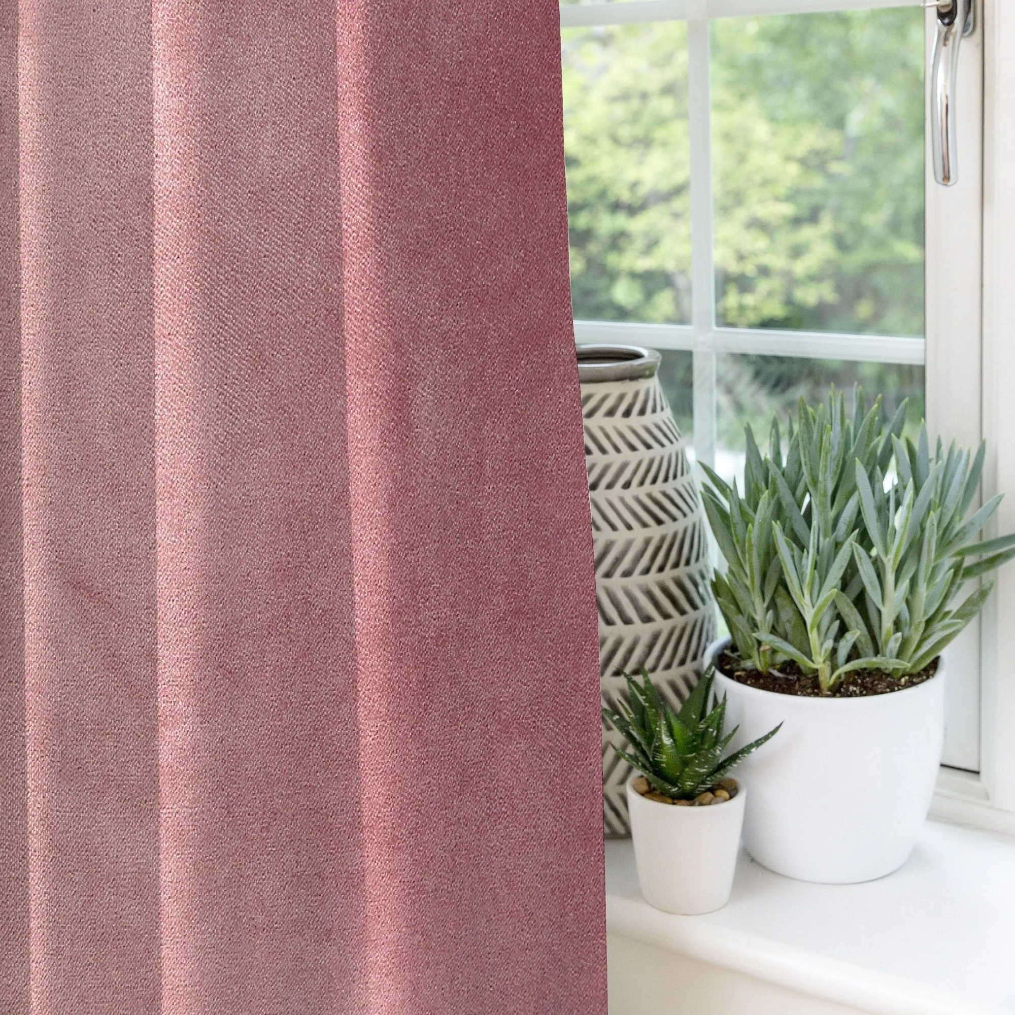 Matt Blush Pink Velvet Curtains