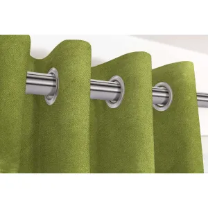 Matt Lime Green Velvet Curtains