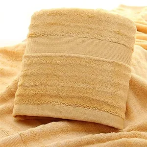 Mush Bamboo Towels for Bath Large Size | 600 GSM Bath Towel for Men & Women | Soft, Highly Absorbent, Quick Dry,and Anti Microbial | 75 X 150 cms (Pack of 1, Golden Brown)