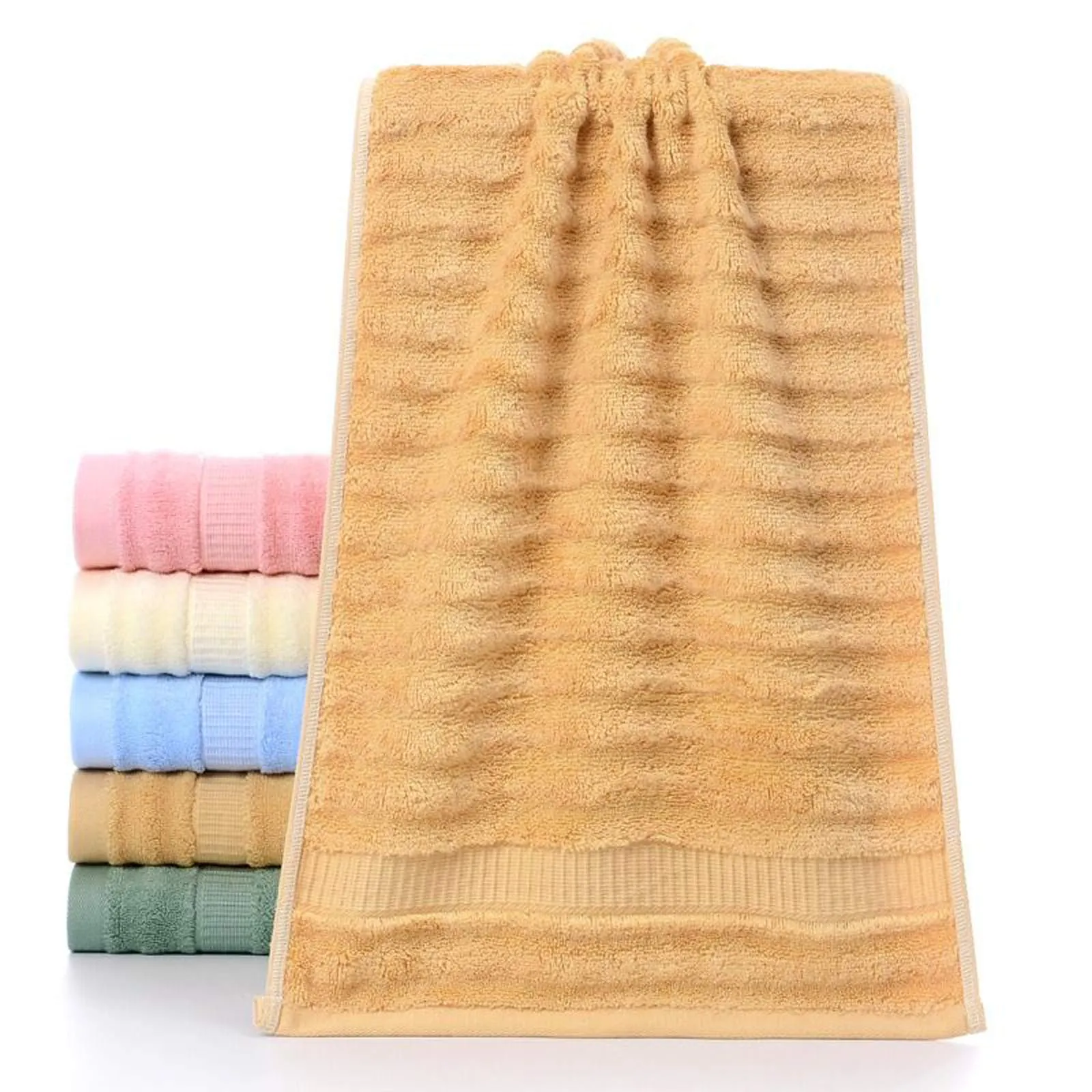 Mush Bamboo Towels for Bath Large Size | 600 GSM Bath Towel for Men & Women | Soft, Highly Absorbent, Quick Dry,and Anti Microbial | 75 X 150 cms (Pack of 1, Golden Brown)