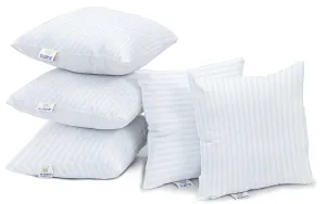 Premium Hotel Quality Soft Fiber Cushion Set by MY ARMOR - Set of 5, Stripe Pattern, 16X16 inches