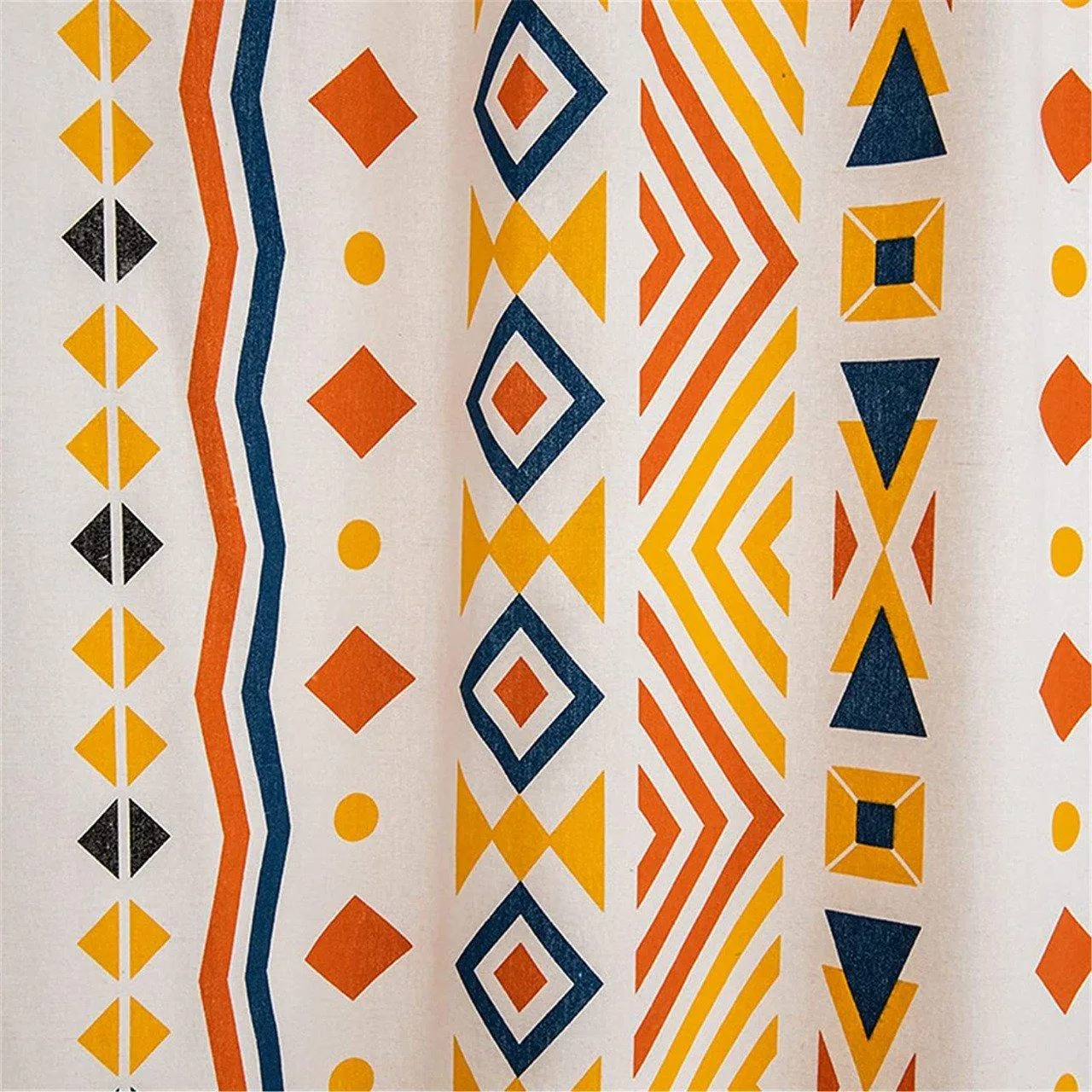 Premium 100% Cotton Curtain for Window & Curtains for Door - Pack of 1 Curtain, Boho Multi Orange