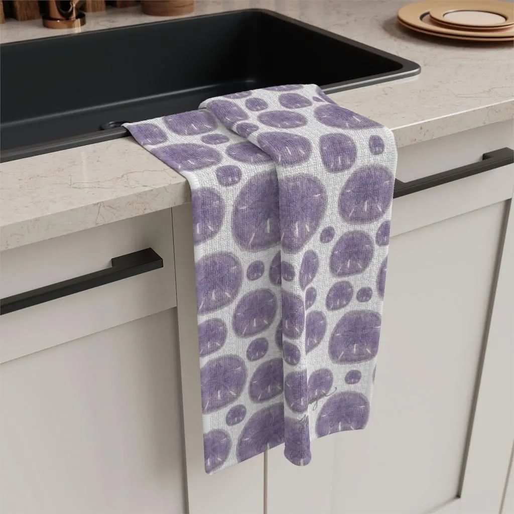 Purple Sand Dollar Soft Kitchen Towel