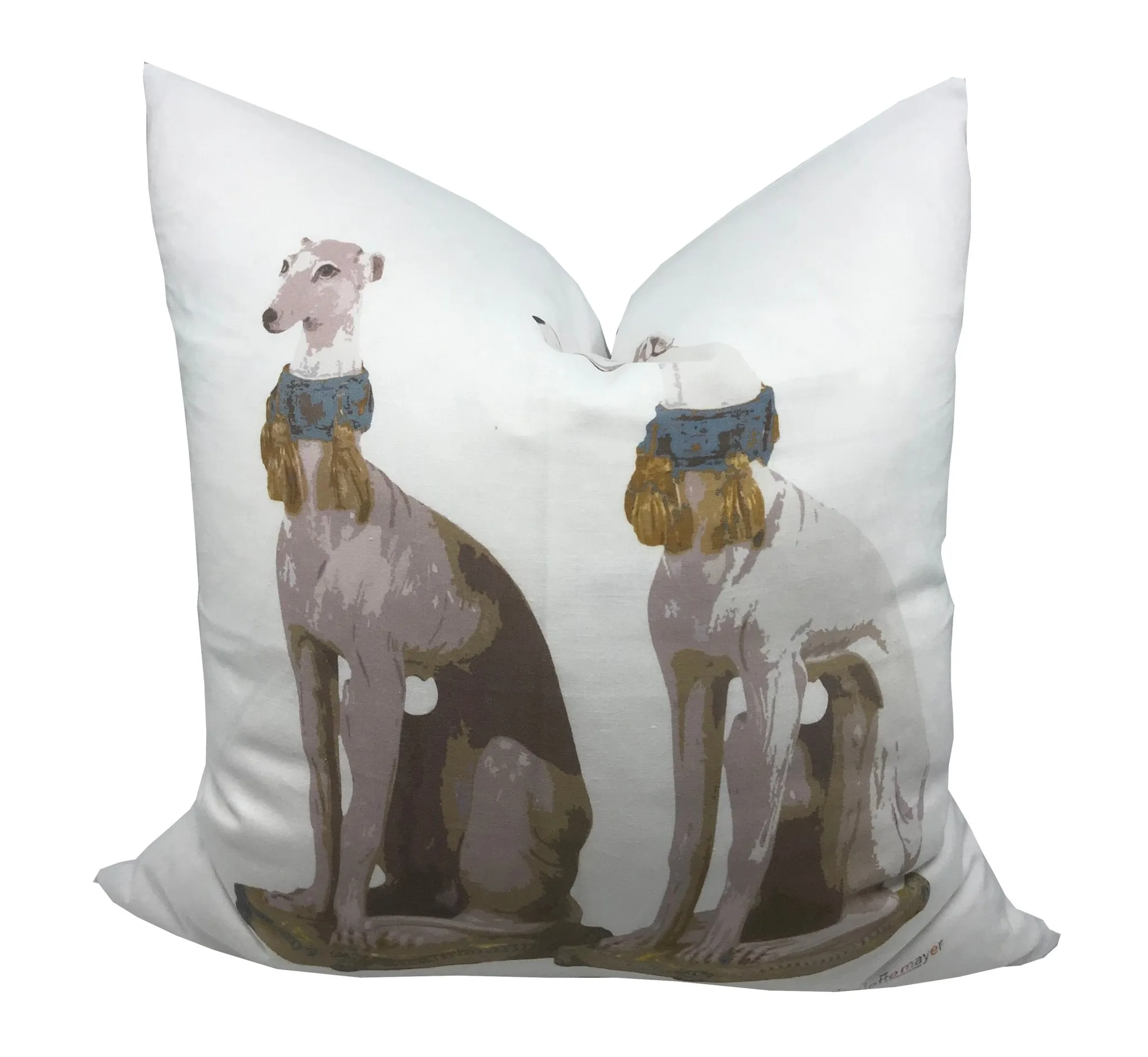 Regal Greyhound Luxe 22" X 22" Designer Pillow