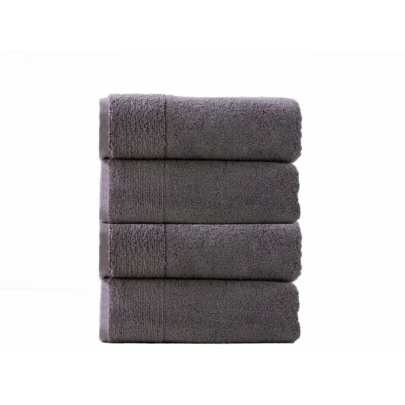 Renee Taylor Aireys 4 Piece Nickel Bath Towel Pack