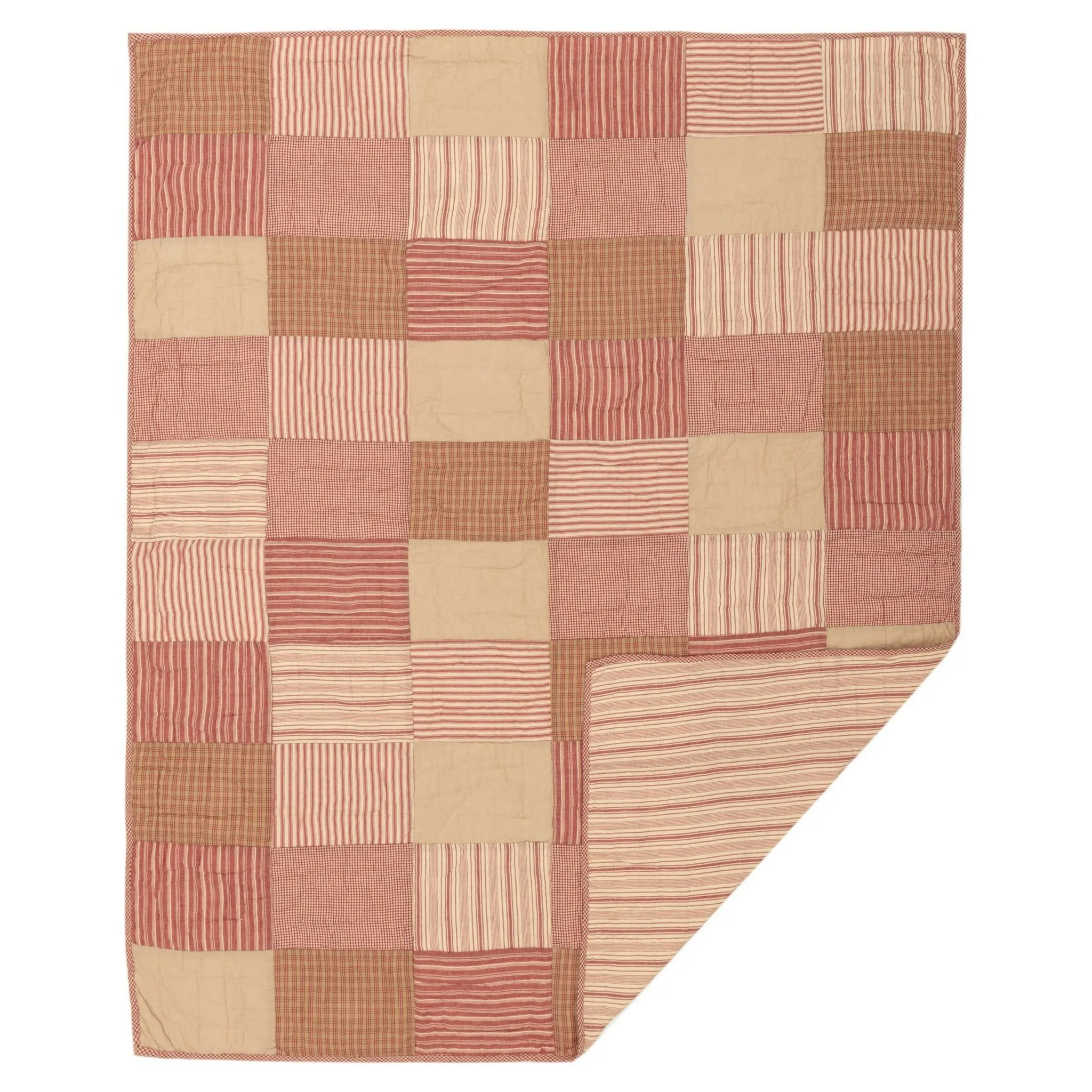 Sawyer Mill Red Block Quilted Throw