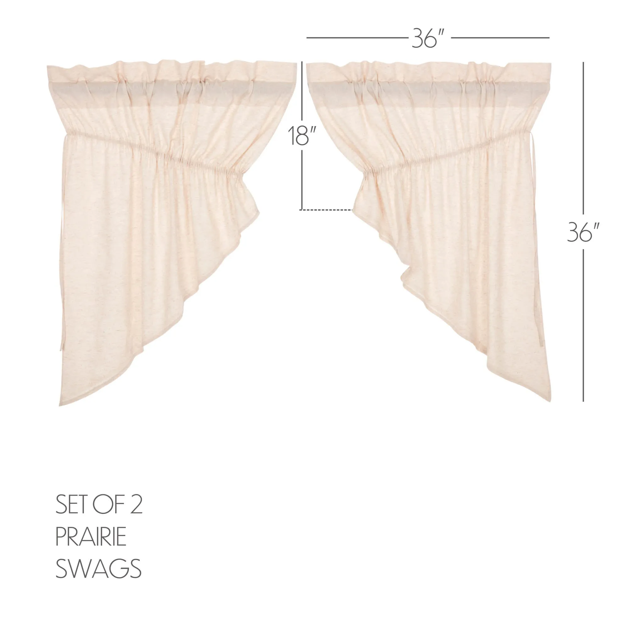 Simple Life Flax Swag Set of 2