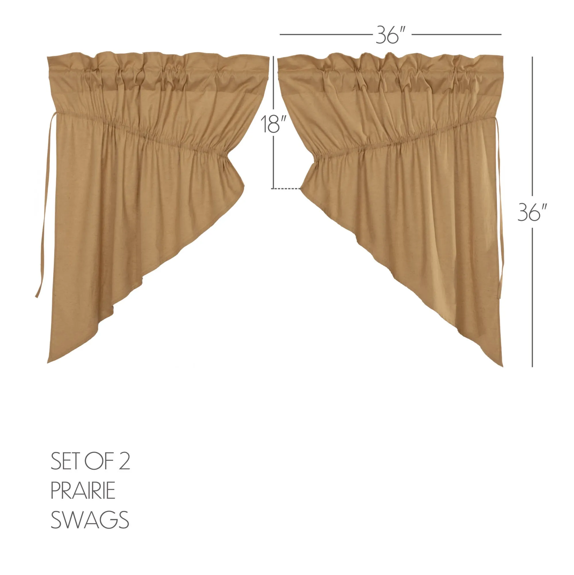 Simple Life Flax Swag Set of 2