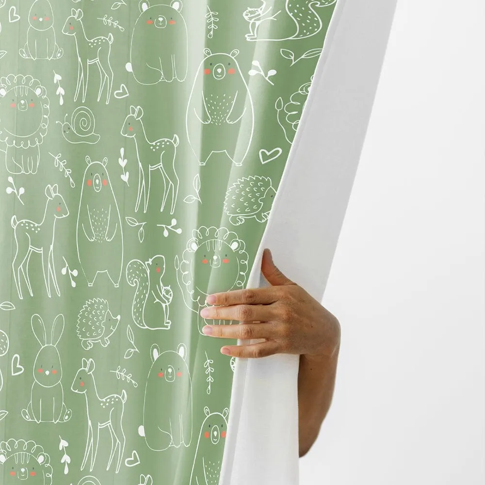 Sketchy Woodland Curtain Set