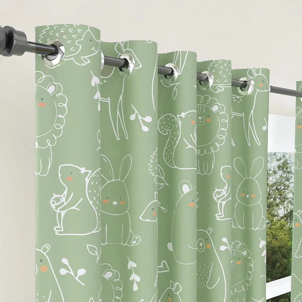 Sketchy Woodland Curtain Set