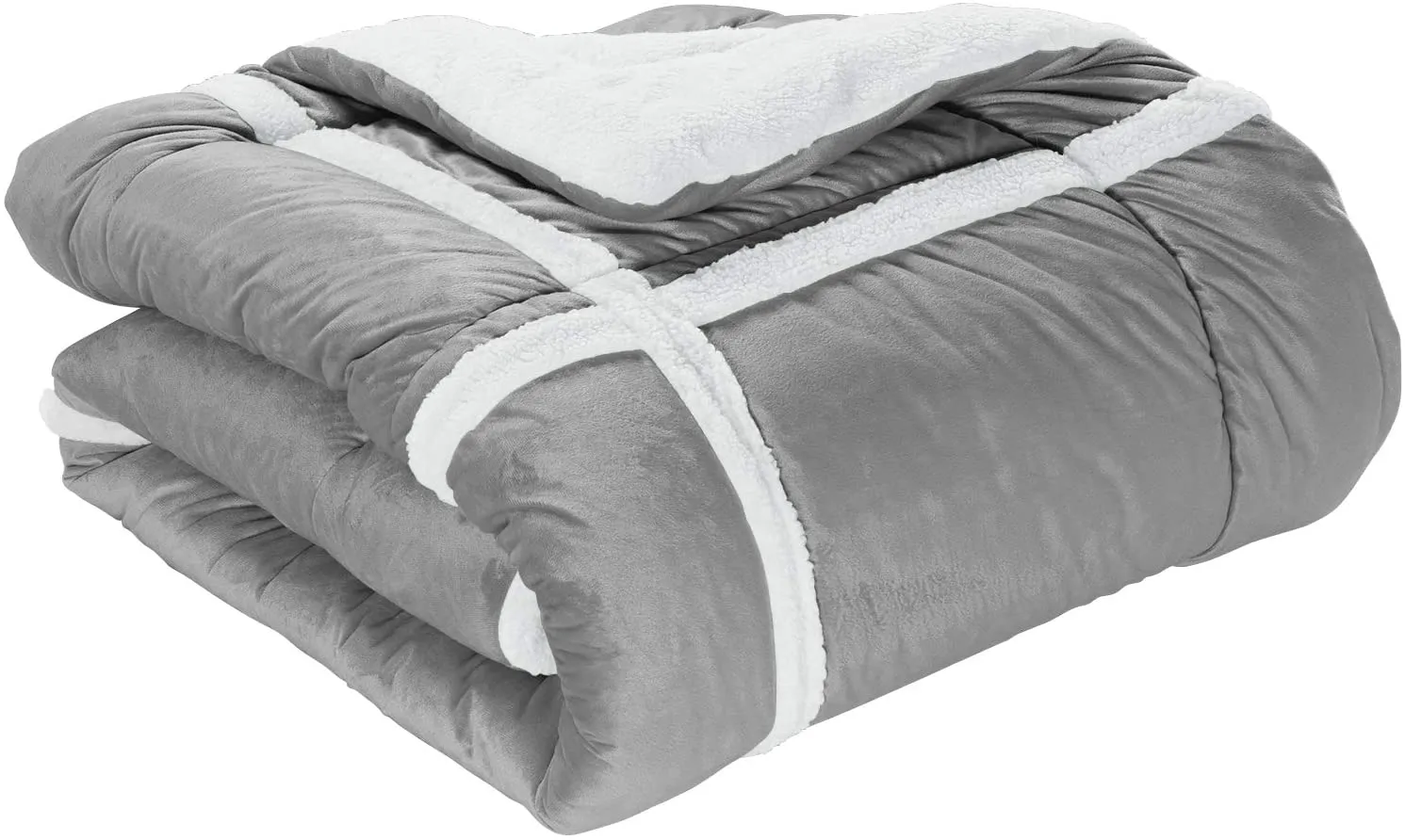 Softest Coziest Sherpa Premium Quality Down Alternative Micro-Suede 3 pcs Reversible Comforter Set