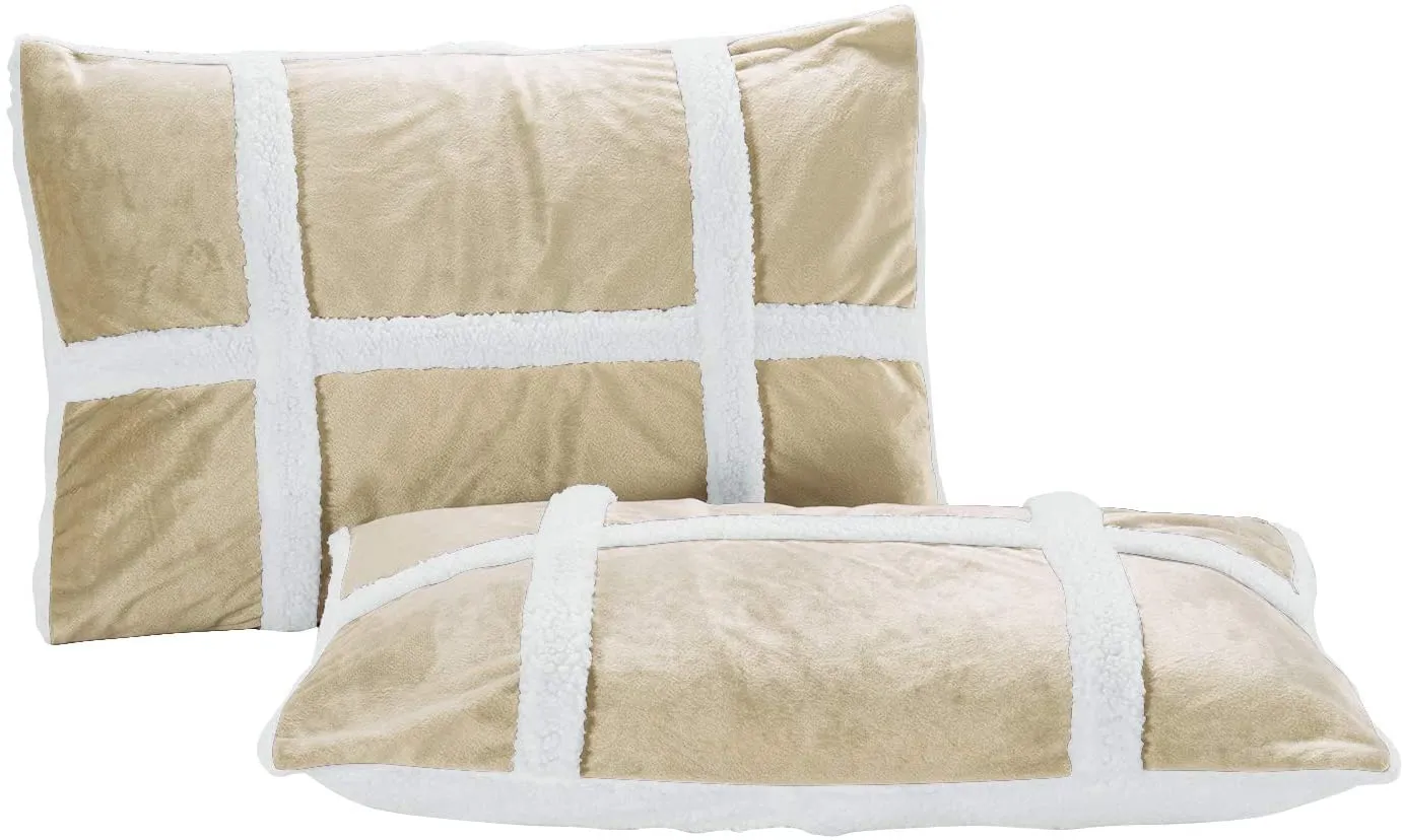 Softest Coziest Sherpa Premium Quality Down Alternative Micro-Suede 3 pcs Reversible Comforter Set