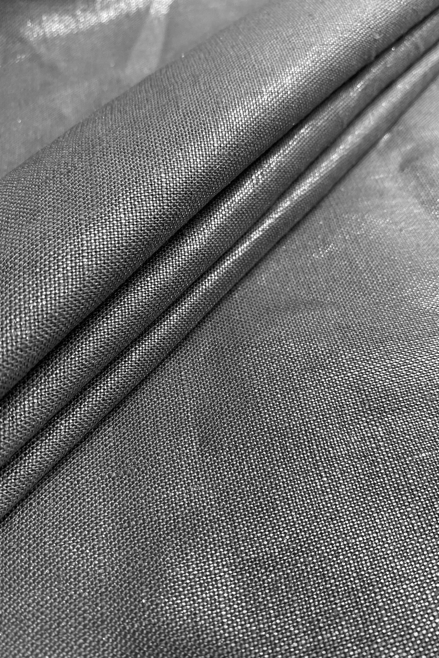 Steeple Gray Metallic Linen