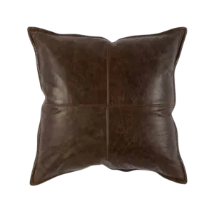 Vintage Leather Pillow (Cocoa)